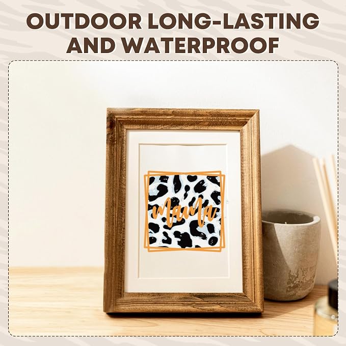 Tintnut Leopard Permanent Vinyl 8 Pcs 12x10in Black White Adhesive Vinyl | - Image 5