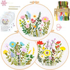 RidaaFri Embroidery Kit for Beginners, Hand Embroidery Set by RidaaFri