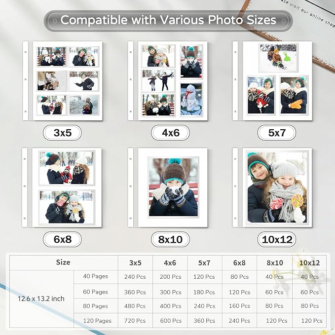 Popotop Large Photo Album Self Adhesive 4x6 5x7 8x10 Scrapbook Album DIY - Image 8