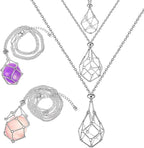 Tondiamo 3 Pcs Adjustable Crystal Necklace Holder, Titanium Alloy Empty Stone by Tondiamo