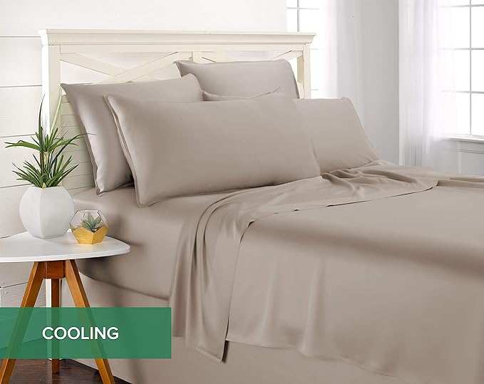 Pure Bamboo Twin Sheets, Genuine 100% Organic Viscose Derived from Bamboo Bed - Image 5