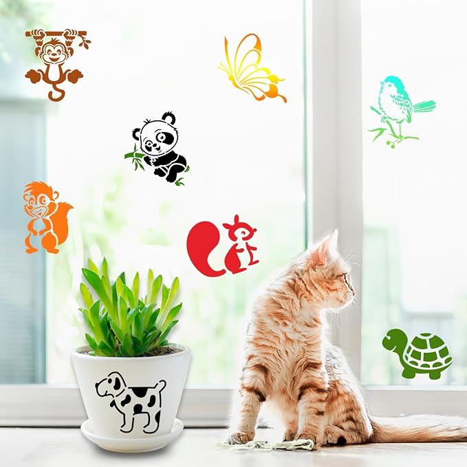Augshy 56 Pcs Animal Stencils for Painting Craft Drawing Templates for Kids | - Image 5