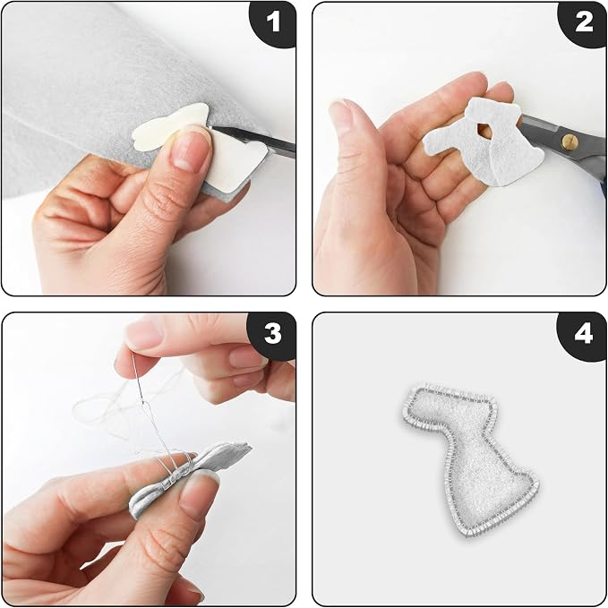 20PCS White Felt Fabric Sheets - Image 5