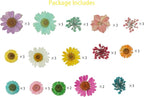 43Pcs Dried Pressed Flowers for Resin, Real Flowers Dry Leaves Bulk Natural - Image 2