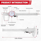 Metric Dial Caliper 0-150mm Precision Measuring Tool | ±0.02mm Accuracy - Image 2