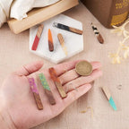FASHEWELRY 18Pcs Wood Resin Earrings Charms Long Drop & Bar Shape Wooden - Image 7