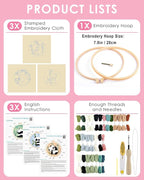 TINDTOP Punch Needle Kits, Panda Punch Embroidery Kits - Image 2