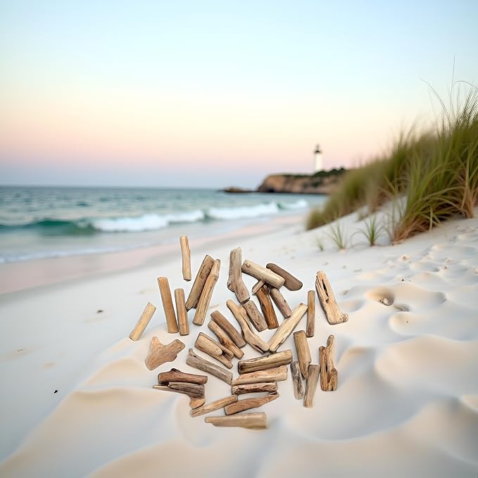 20 Pcs Natural Driftwood Pieces Branch Slices Craft Sticks Beach Decor DIY - Image 6