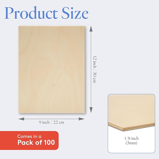 Baltic Birch Plywood, 3 mm 1/8 Craft Wood, B/BB Grade Baltic Birch Sheets - Image 2