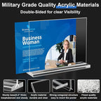 Acrylic Sign Holder 7x5, 6 Pack Clear Sign Holder Double Sided Table Menu - Image 2