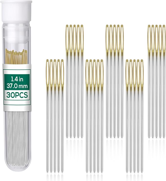 Fteven 30PCS Cross Stitch Needles, Size 24 Stainless Steel Embroidery Needles by FTEVEN