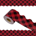 69 Ft Valentine's Day Bulletin Board Borders, Buffalo Plaid Bulletin Board by WUYUEJXI