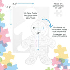 Hygloss 100 Blank Person-Shaped Puzzles – 8.5 x 10.5 Inches – Ideal - Image 2
