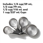 OXO Good Grips Stainless Steel Measuring Cups and Spoons 8-Piece Set, 4 Cups - Image 6
