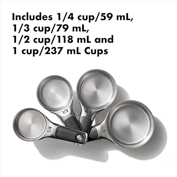 OXO Good Grips 8 Piece Stainless Steel Measuring Cups and Spoons Set - Image 3