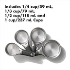 OXO Good Grips 8 Piece Stainless Steel Measuring Cups and Spoons Set - Image 3