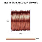 Copper Jewelry Wire Craft 262FT 24 Gauge Metal Wire - Image 2