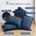 Sasttie Super King Comforter Set, 7 Pieces Extra Large Bed in a Bag, Complete - Image 6