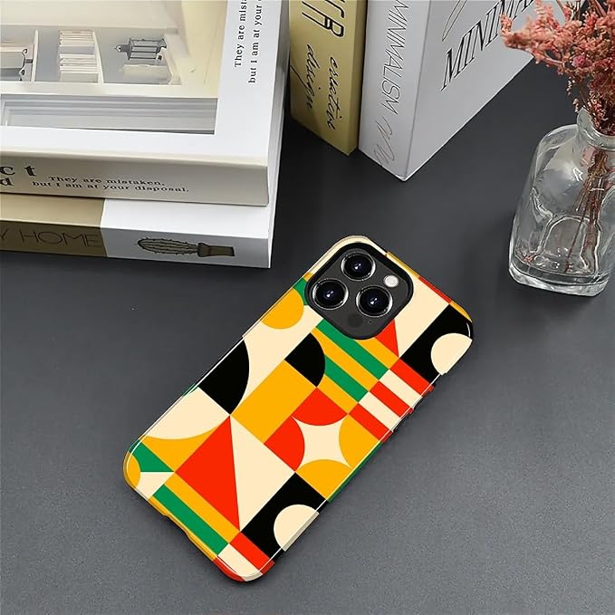 ZHEGAILIAN Case for iPhone 13 Pro Max, Geometric Colors Durable Shockproof - Image 4