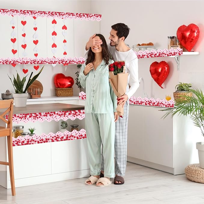 69 Ft Valentine's Day Bulletin Board Border Heart Trim Border Sweet Valentine - Image 4