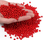 1000pcs Red 6mm Pearl Beads by chuyau