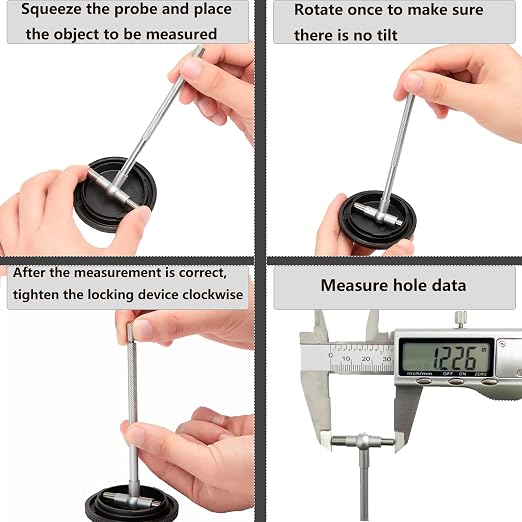 Beslands 6 Pc Telescoping Gage Set, T-Bore Hole Gauges, High Precision - Image 6