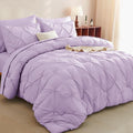CozyLux King Size Comforter Set Lavender, 7 Pieces Bed in A Bag Light Purple by CozyLux