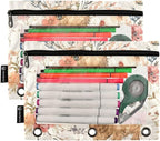 Cute Highland Cows Flowers Pencil Pouch - Image 2
