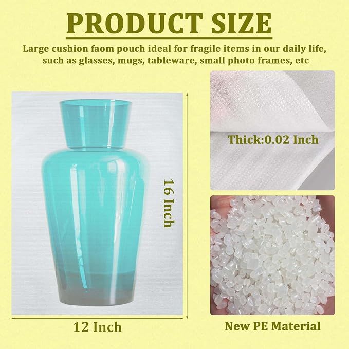 100PCS Large Foam Pouches 12x16 Inch, Foam Packing Pouches - Image 2