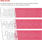 Kapyoo 3Pcs Free Motion Quilting Rulers and Templates Set Quilting Templates - Image 6