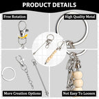 24Pcs Beadable Keychain Bars Bead Keychain Making Kit Blank Keychains Beaded - Image 3