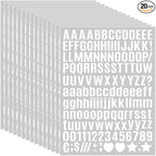3040Pcs 20 Sheets Small Letter Number Stickers, 1/2inch Self-Adhesive Vinyl by Unknown