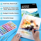 Watercolor Paper Pad, 140lb/300gsm Artist Painting Drawing Paper Book, Art - Image 3