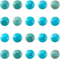 FASHEWELRY 100Pcs Natural Turquoise Cabochons Flat Back Gemstone Cabochons 6mm by FASHEWELRY