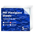 5-Pack of 11×14" x 0.04" PET/Plexiglass Sheets, Transparent Clear Flexible by MorefaLife
