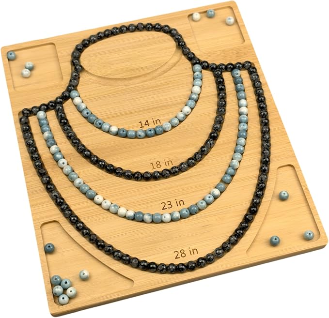Petoysoso Bead Board for Jewelry Making, Bamboo Necklace Making Supplies - Image 3