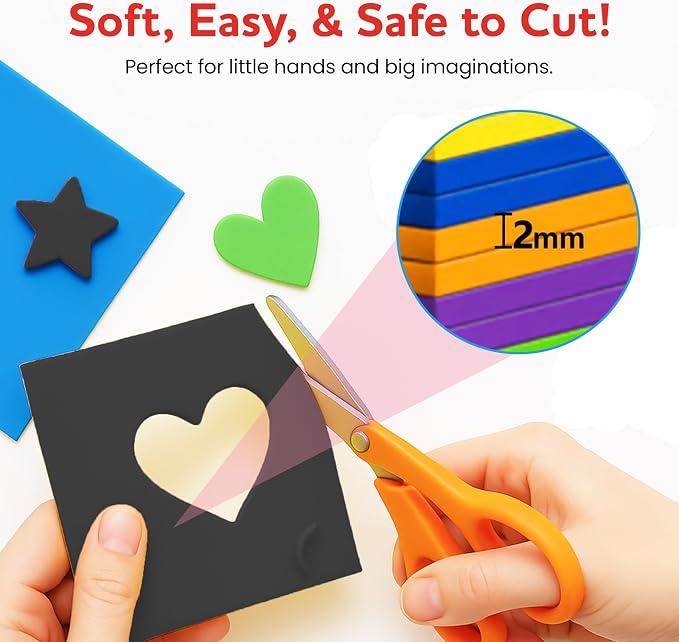 Self-Adhesive EVA Foam Sheets for Crafts – 2mm Thickness 8 Black Sheets - Image 4