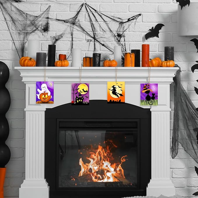 COCHIE 10PCS Large Halloween Unfinished Wood Crafts to Paint - Image 5