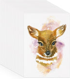 120 Sheets Watercolor Paper Bulk, 140 lb/300 GSM Cold Press Paper White Water by Prudiut