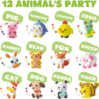 JUPITEARTH Air Dry Clay for Kids, 12 Animals Theme Party Modeling Clay Set | - Image 4