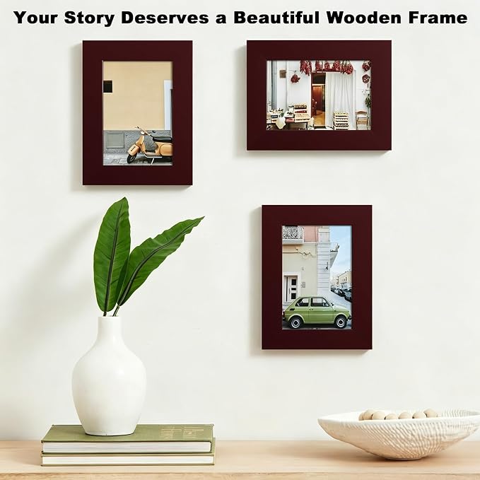 RPJC 3.5x5 inch Picture Frame Made of Solid Wood High Definition Glass - Image 4