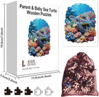 200pcs Wooden Puzzles for Adults Unique Animal Shaped Pieces Marine Life - Image 4