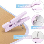 50 PCS Wooden Clips Push Pins Tacks - Image 4