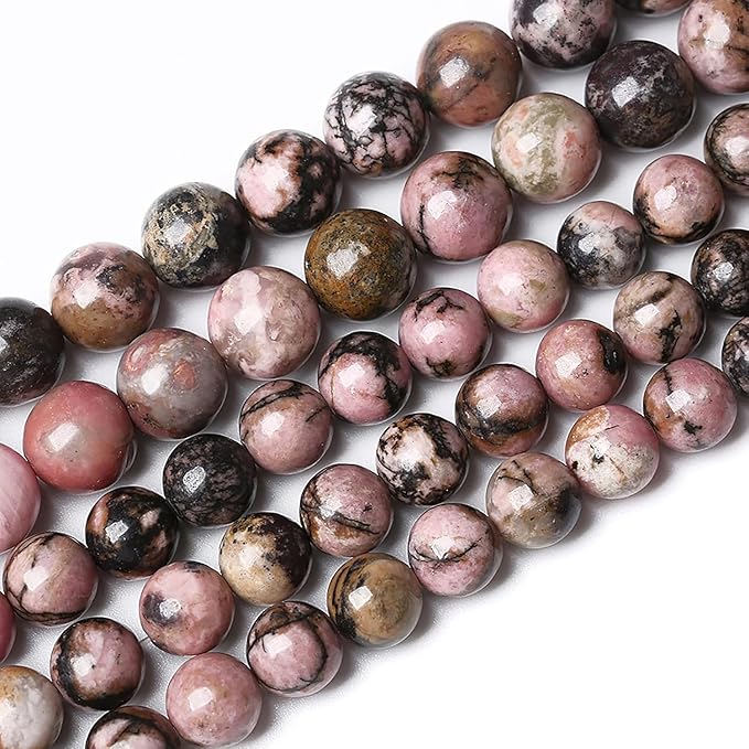 180PCS 4mm Natural Black Lace Rhodonite Beads Healing Power Stones Round Loose by NaturalStoneBeads