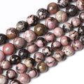 180PCS 4mm Natural Black Lace Rhodonite Beads Healing Power Stones Round Loose by NaturalStoneBeads