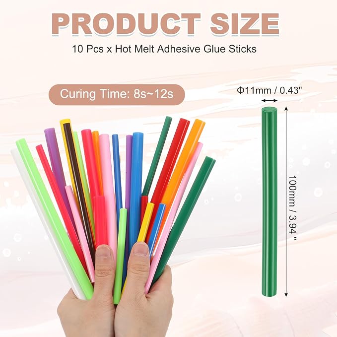 PATIKIL Hot Glue Sticks for Glue Gun, Dark Green - Image 2