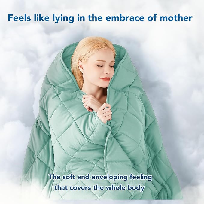 Topcee Weighted Blanket for Adults Twin Size Soft Cooling Heavy Blanket Sleeping - Image 4