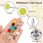 uxcell 150Pcs Upholstery Tacks, 11mmx17mm Flat Head Thumb Tack Decorative - Image 3