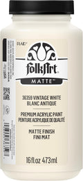 FolkArt Acrylic Craft Paints, Vintage White 16 fl oz Premium Matte Finish Paint by FolkArt