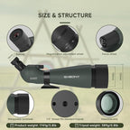 SVBONY SV28 100mm Angled Spotting Scope - Image 9